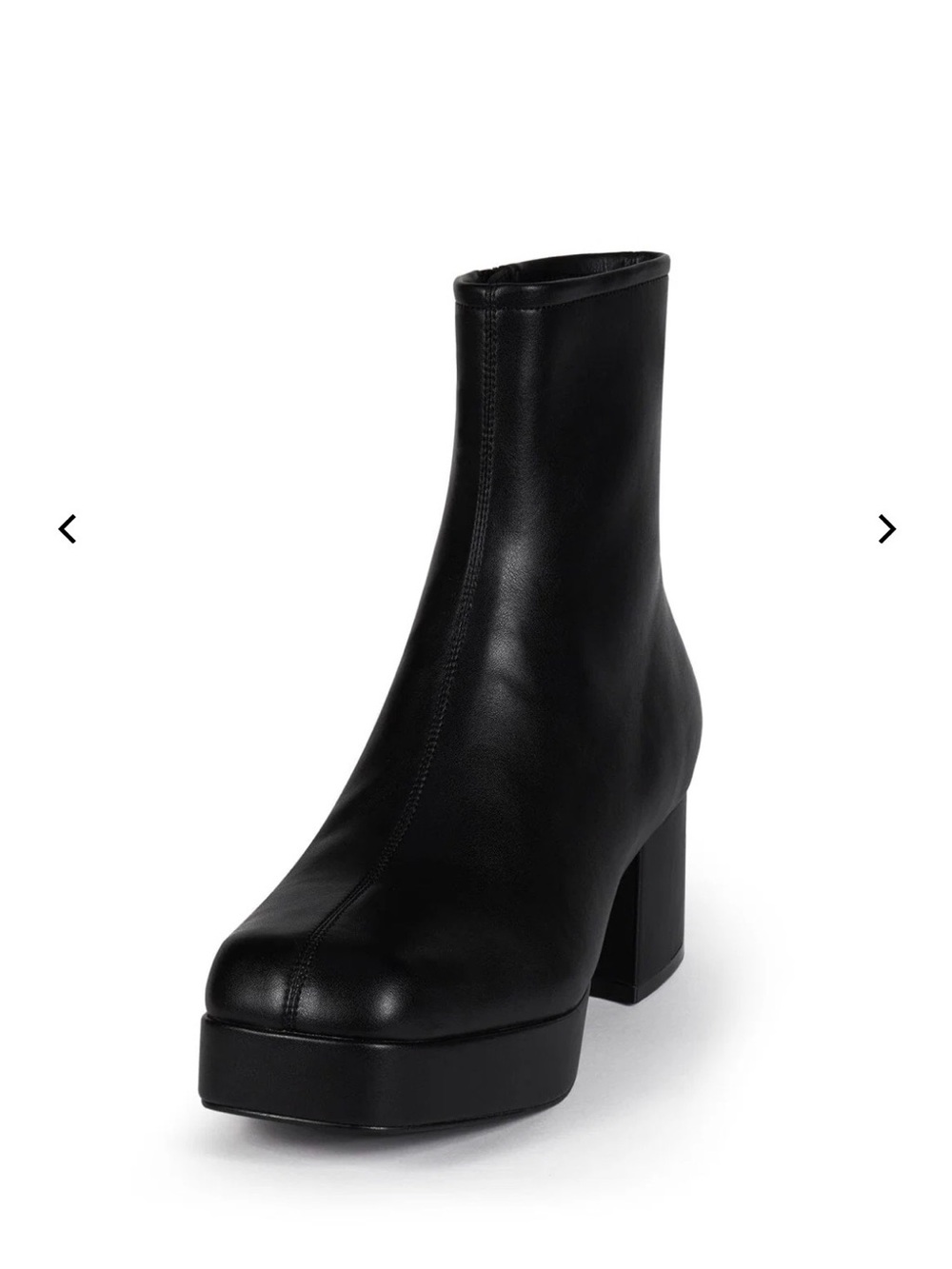 Jeffrey Campbell Black Leather Platform Ankle Boot